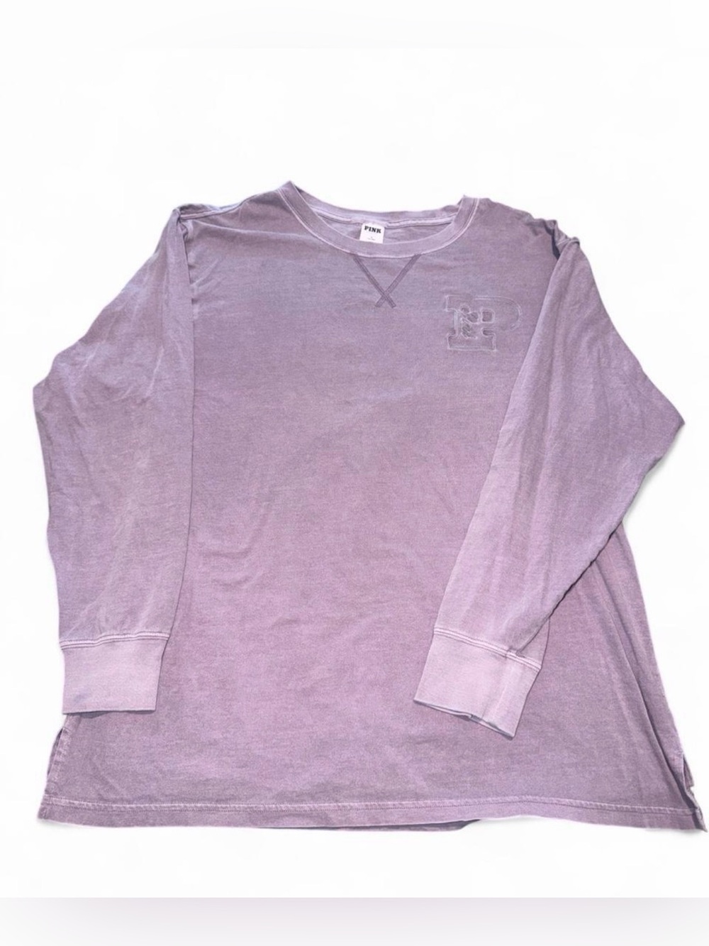 PINK Victoria's Secret Lavender Long Sleeve Crewneck Top